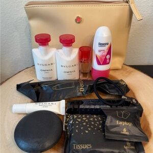 Emirates womens BVLGARI toiletry bag